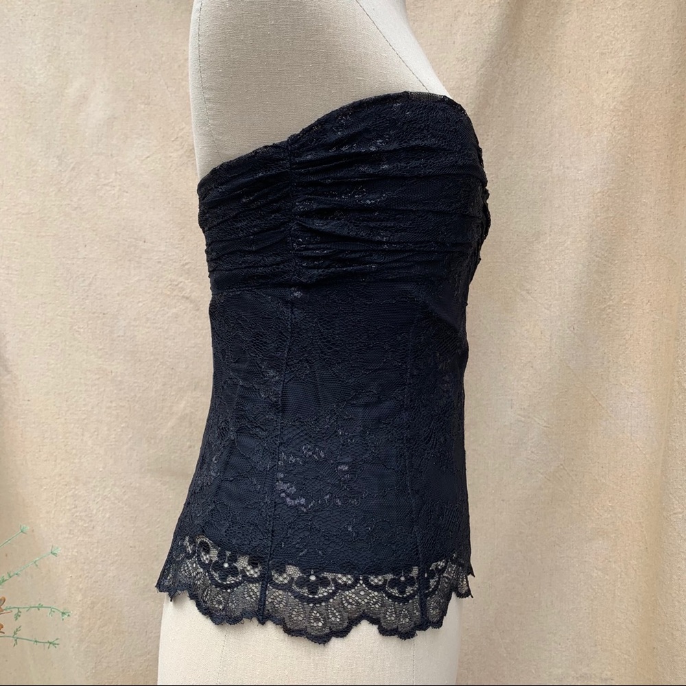THE LIMITED black lace strapless zip up top NWT - Picture 6 of 16